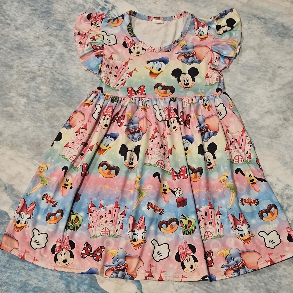 Milksilk Mouse And Friends Dress Girls Size 7/8 3XL